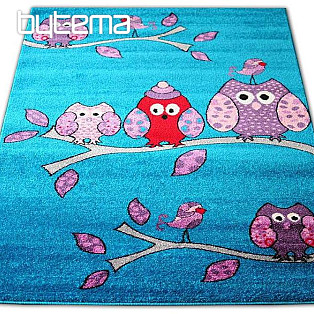 Children&#39;s carpet BELLA OWL turquoise