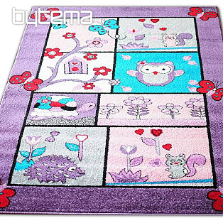 Children&#39;s rug ANIMALS lilac