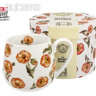 Porcelain mug Wild poppies chubby