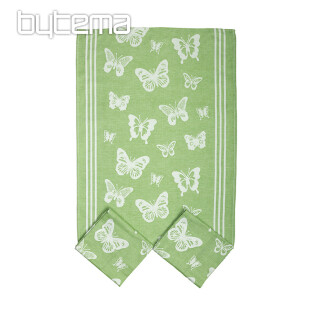 Towels Butterflies green 50x70cm 3pcs