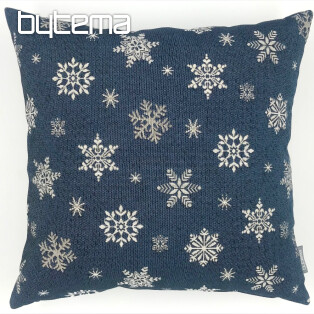 Blue snowflake decorative Christmas pillow cover
