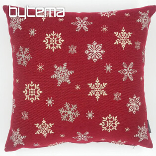 Red snowflake decorative pillow cover