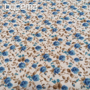 Decorative fabric LAURA - small blue flowers