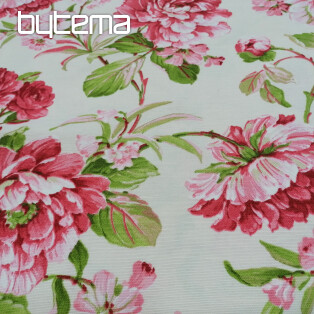 Decorative fabric LAURA - big pink flowers