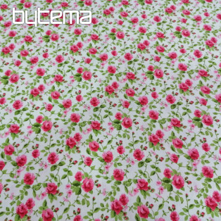 Decorative fabric LAURA - small pink flowers