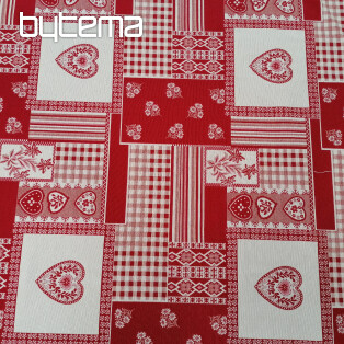 Decorative fabric HEART flower II jacquard combination
