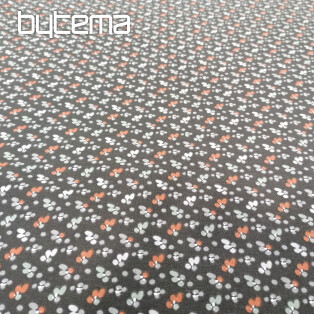 Cotton fabric FLOWERS FILOMENA black