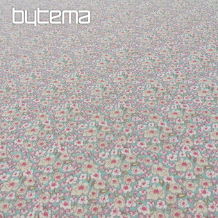 KALMIA cotton fabric pink-blue