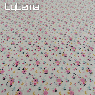 Cotton fabric FLEDI flower pink