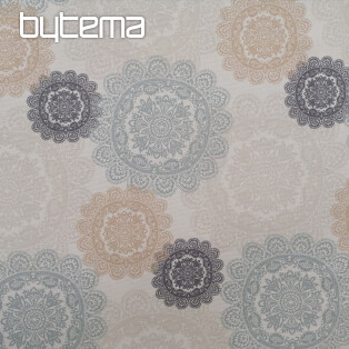 Decorative fabric MANDALA gray-beige