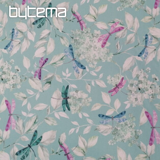 Decorative fabric ROSETO DRAGONFLY turquoise