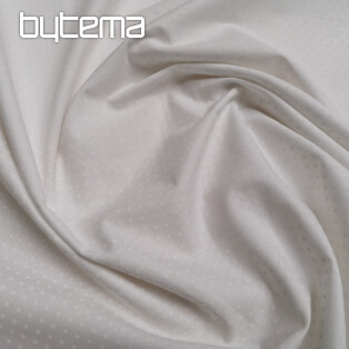 Cotton decorative fabric PISANI polka dot white