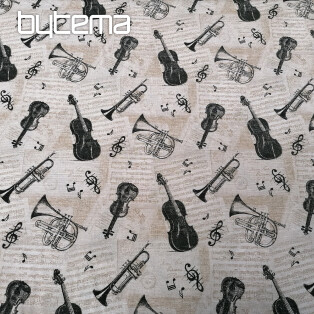 Decorative fabric MUSICAL INSTRUMENTS