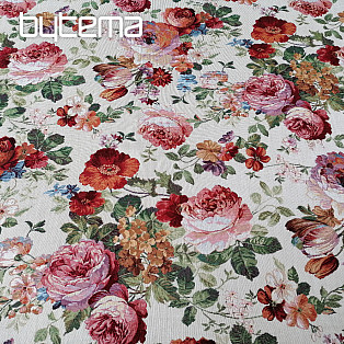 Tapestry fabric CREAM ROSE