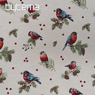 Tapestry fabric WINTER BIRD