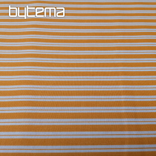 Cotton fabric Yellow-white stripe