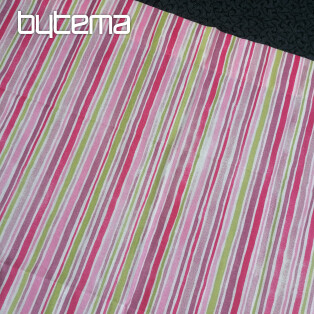 Decorative curtain Stripes pink 130x248 cm