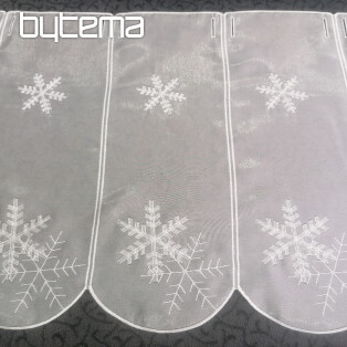 Christmas stained glass curtain embroidered with shine 11582