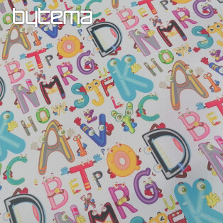 Decorative fabric BLACK-OUT Cheerful letters