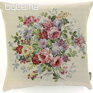 Tapestry pillowcase Bouquet gray