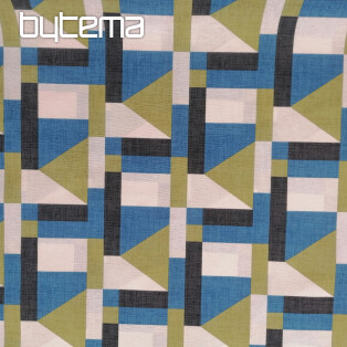 Geo blue decorative fabric