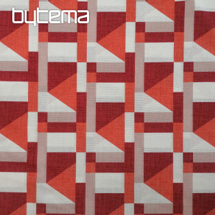 Geo red decorative fabric