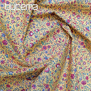 Indiene yellow cotton fabric