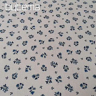 Cotton fabric MAJOLIKA blue flower