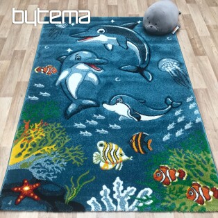 Children's piece rug DOLPHINS