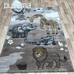 Children's piece rug African ANIMALS