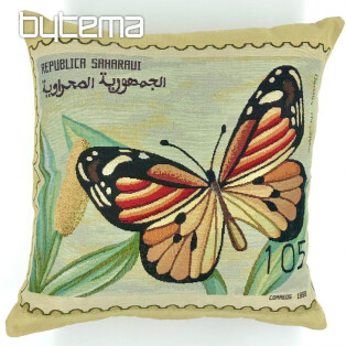 Decorative cushion cover POST STAMP BUTTERFLY