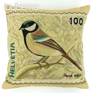 Decorative pillowcase POST STAMP BIRDS