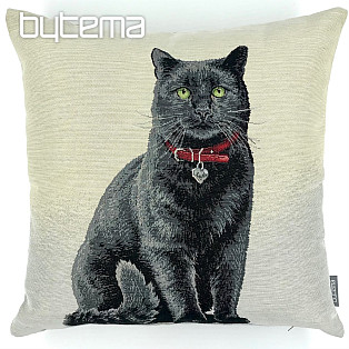 Tapestry cushion cover BLACK CAT