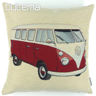Tapestry cushion cover VW BUS RED
