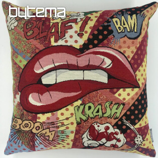Tapestry cushion cover COMICS LIPS