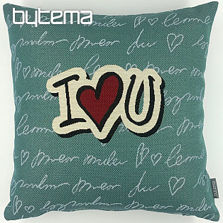 Tapestry cushion cover I LOVE YOU