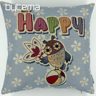 Tapestry cushion cover HAPPY