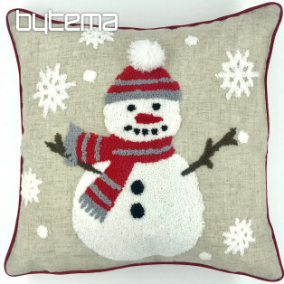 Embroidered decorative cover SNOWMAN