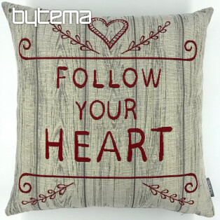 FOLLOW YOUR HEART tapestry cushion cover