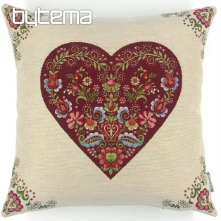 Tapestry cushion cover HUGE HEARTS