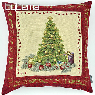 Christmas decorative pillow TREE IN FRAME