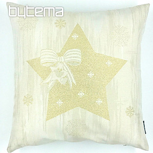 Christmas decorative pillow STAR gold