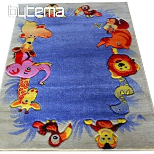 Children&#39;s carpet KIDS SAFARI cream-blue