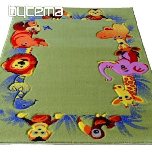 Children&#39;s carpet KIDS SAFARI green
