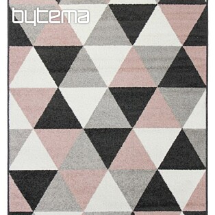 Piece carpet LOTTO triangles black / pink