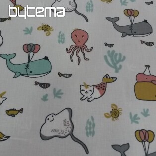 Cotton fabric SEA WORLD