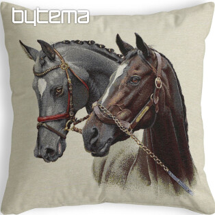 Tapestry cushion cover HORSES - large