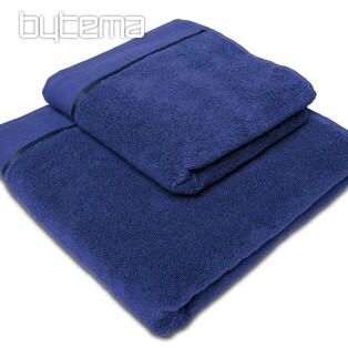 Towel and bath towel MIKRO navy blue dark