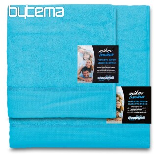 Towel and bath towel MICRO turquoise