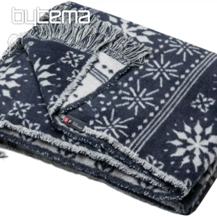 Cotton blanket Winter snowflakes Blue snowflakes